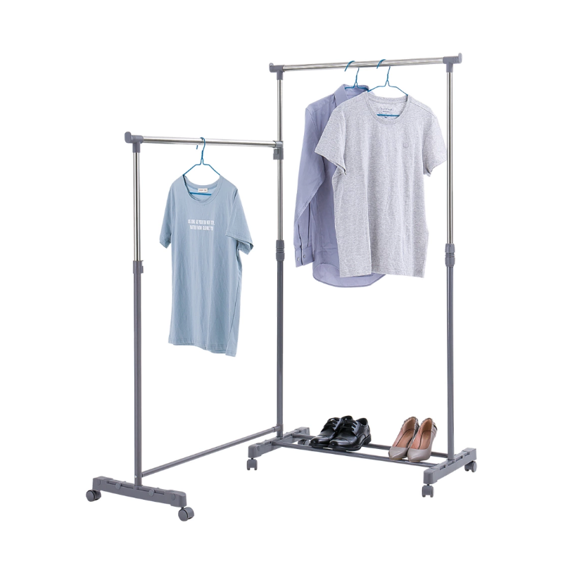 Retail Movable Metal Display Stands Multi-Purposes Store Buy Clothing Adjustable Garment Racks