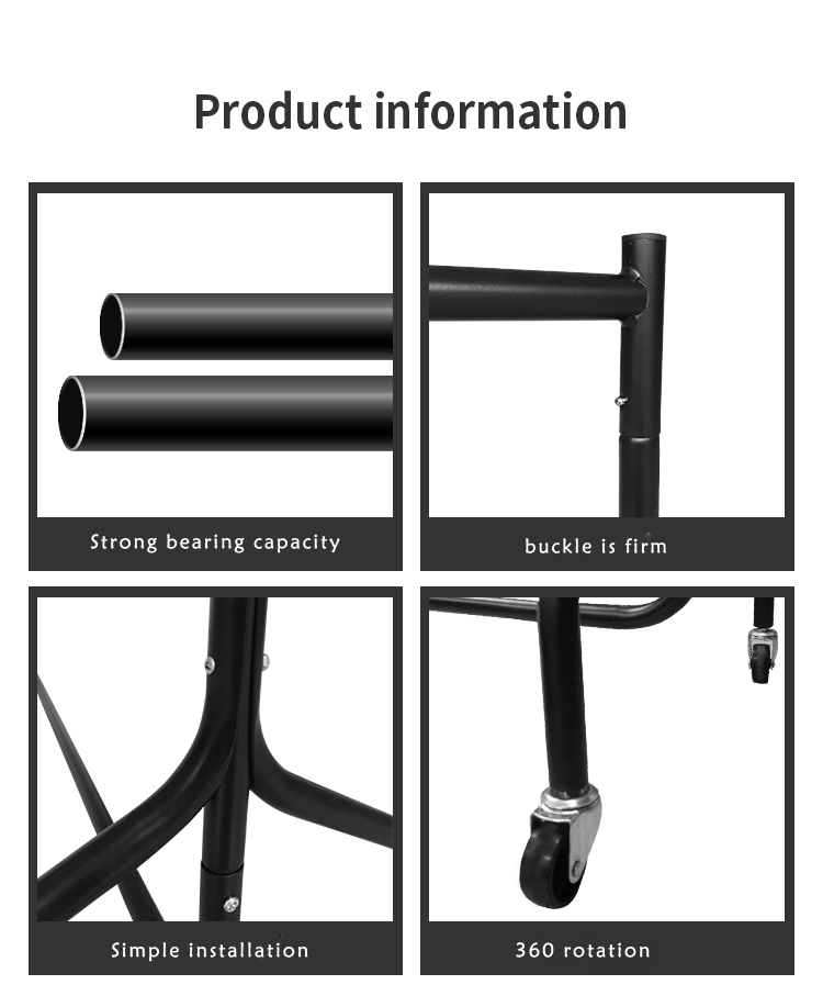 Commercial Black Industrial Clothes Rack Abrigo Esta Modern Pipe Clothing Rack With Wheels