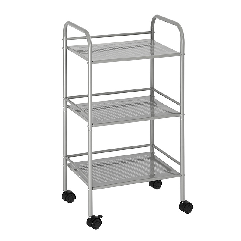 New Fashion Bathroom 3 Tier Storage Trolley Rolling Utility Organizer Rack 3 Layer Utility Rolling Cart