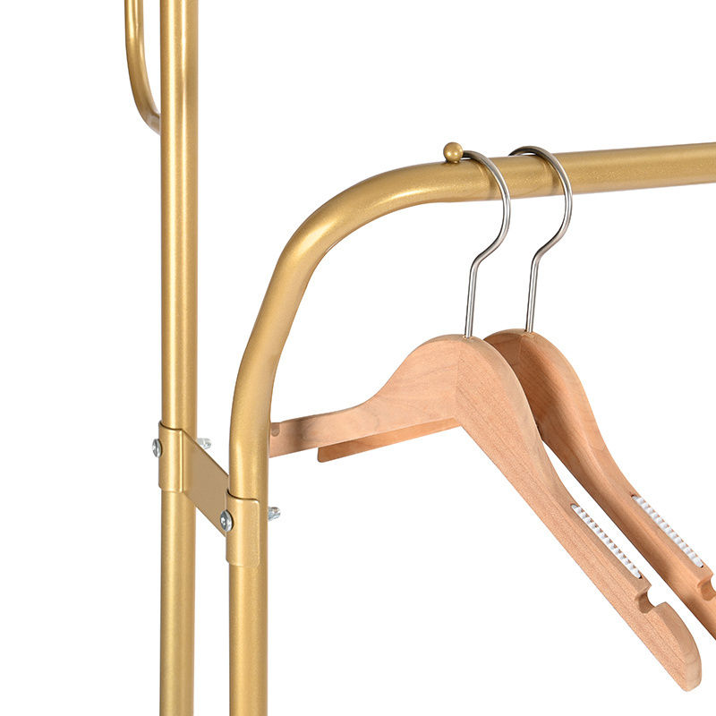 New Type Double Pole Clothes Hanger Laundry Metal Double Pole Clothes Hanger Coat Stand Dry Shoes Coat Rack