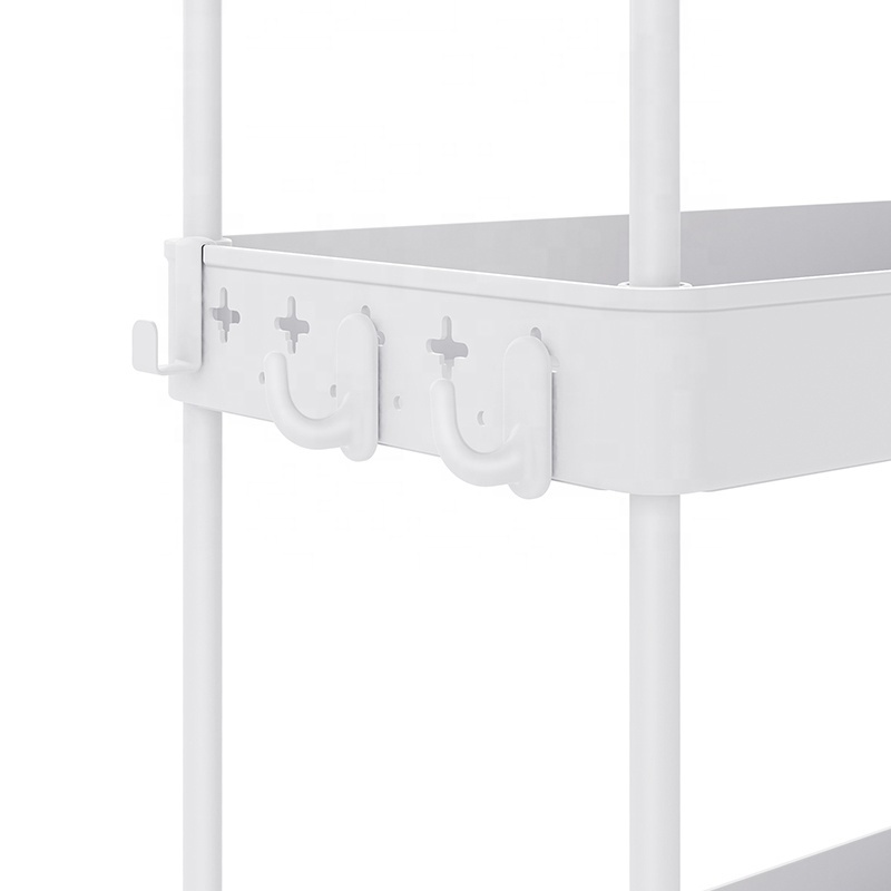 Multi-scene Narrow Places 4 Tier Slim Organizer Bathroom Trolley Plastic Storage Cart Gap Rolling Utility Storage Rack