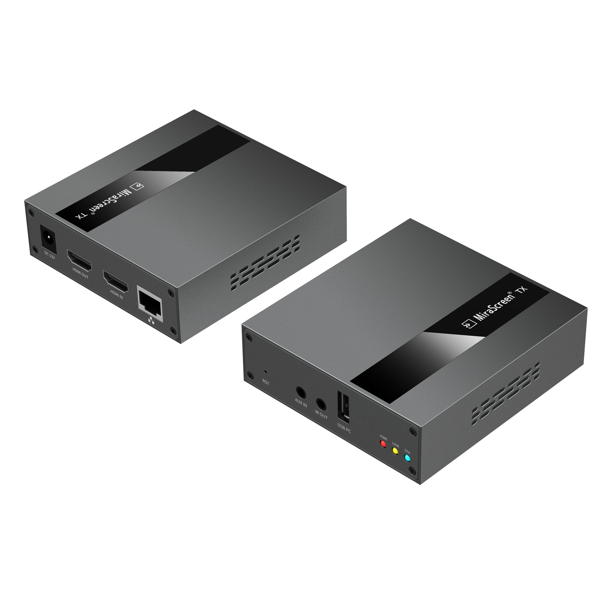 Mirascreen R14 signal transmission via CAT 5e/6 250m HDMI KVM extender over IP with IR