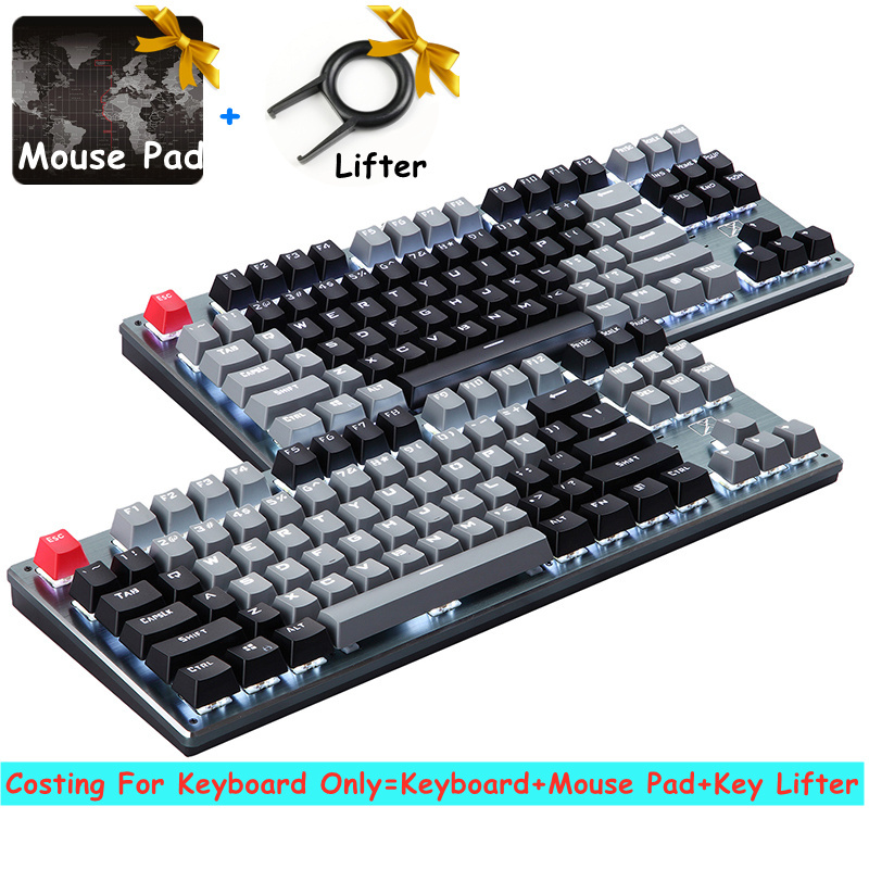 Selling RF912D wireless Mechanical Keyboard Backlit 87 Keys Blue tooth Gaming Keyboard Brown Red Switch Office Keyboard