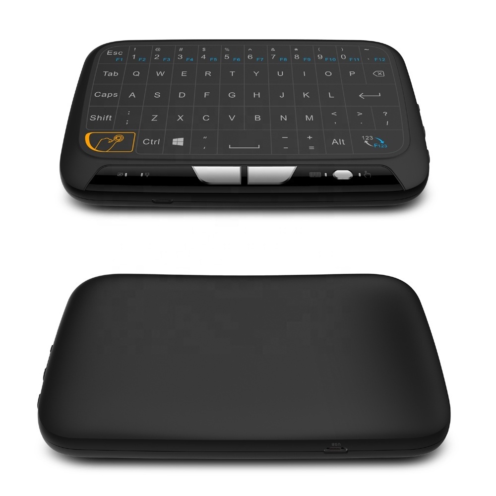 Mini wireless QWERTY Full Touchpad Keyboard h18 Touch screen Remote Control for Android TV Box PC Phone Pad