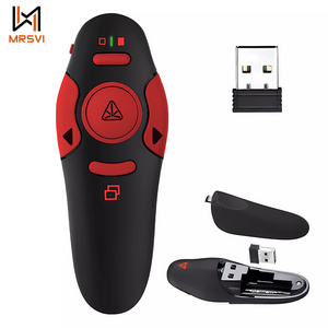 MRSVI Laser Pointer Wireless Presentation Clicker 2.4G for PowerPoint Presentations USB Dongle Presenter Remote Rechargeable