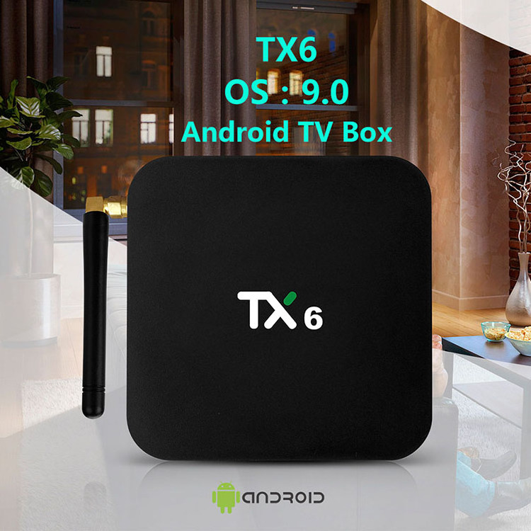 Tanix TX6 Android Cheap Tv Box Media Player Set-top Box Tx6 9.0 Allwinner H6 4GB RAM 32GB ROM 4K Black Tvip 605 4k Quad Core FCC