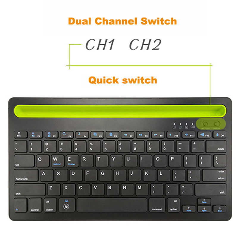 2.4G Wireless BT Keyboard Ergonomic Portable BK230 78 Keys Ultra Thin Membrane Keyboard For Laptop Computer