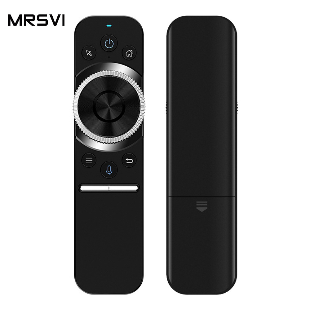 W1s 2.4G Wireless with Voice Control Factory OEM IR Learning  6- Gyroscope Air Mouse Remote  for Android TV BOX Windows OS