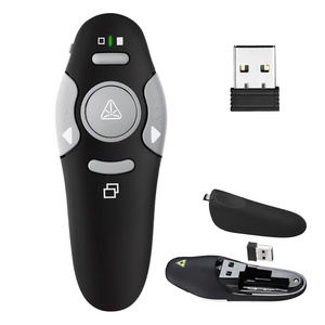 MRSVI 2.4G Laser Pointer Wireless Presentation Clicker for PowerPoint Presentations USB Dongle Presenter Remote Rechargeable