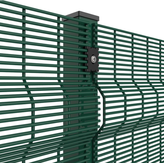 Customized easy to assemble high security fence clear view fence green anti-climb fence