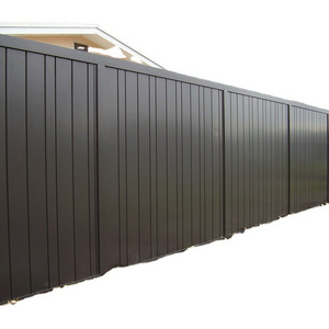 Privacy Fencing House  Modern design modular fence aluminum metal horizontal yard privacy slat fence