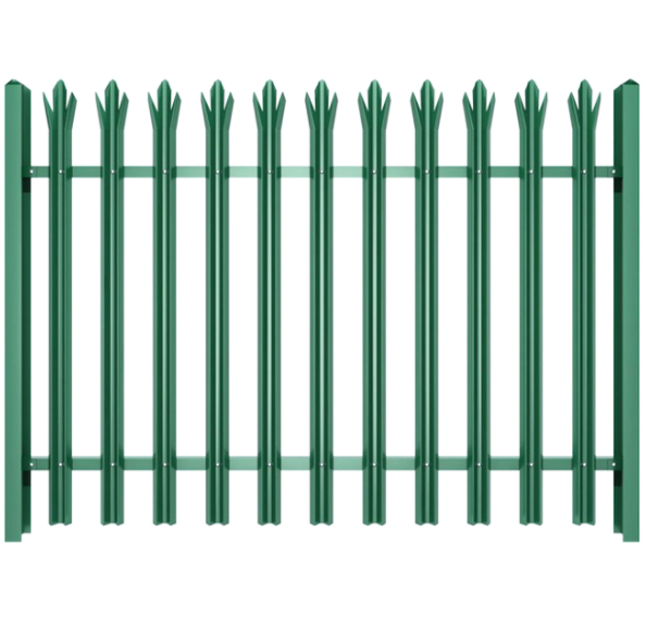 Palisade Fencing Galvanized D Section Pale Metal Steel Pvc Coated Outdoor Modern Wrought Iron Garden Fence Waterproof Post Box