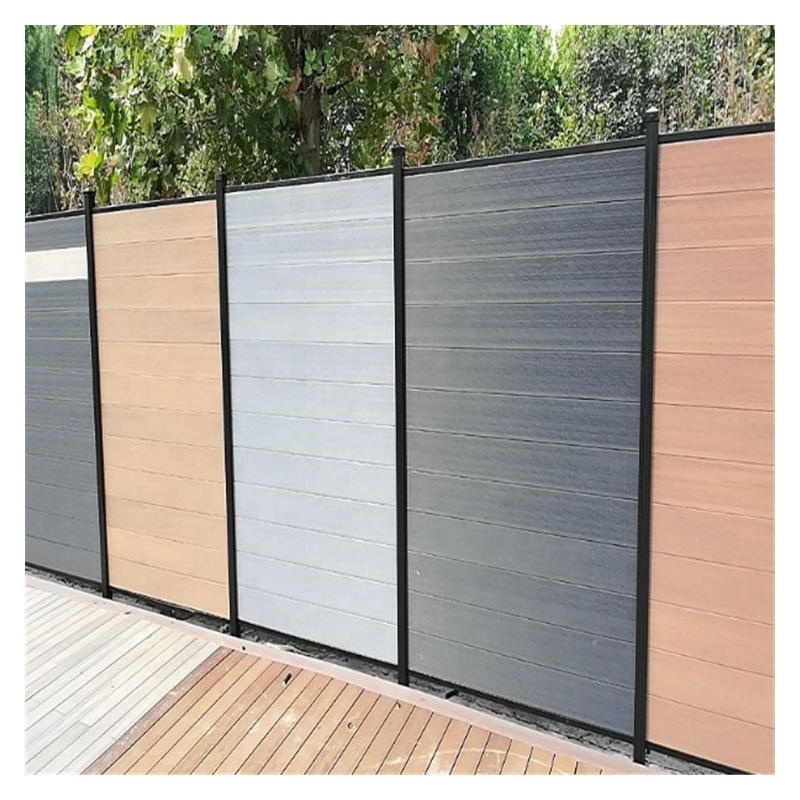 Privacy Fencing House  Modern design modular fence aluminum metal horizontal yard privacy slat fence