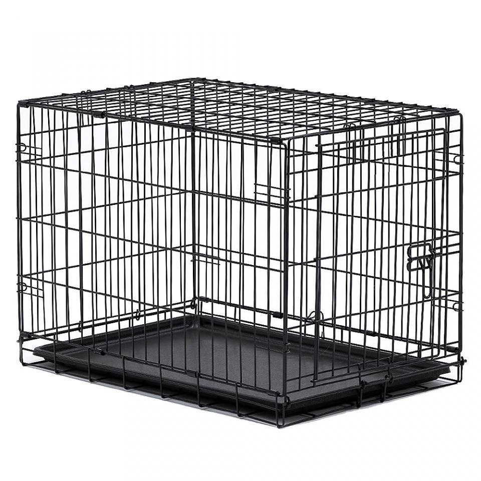 new style Metal Folding Dog Cage 30 36 42 48 Inch Black Impact Dog Kennel Crate