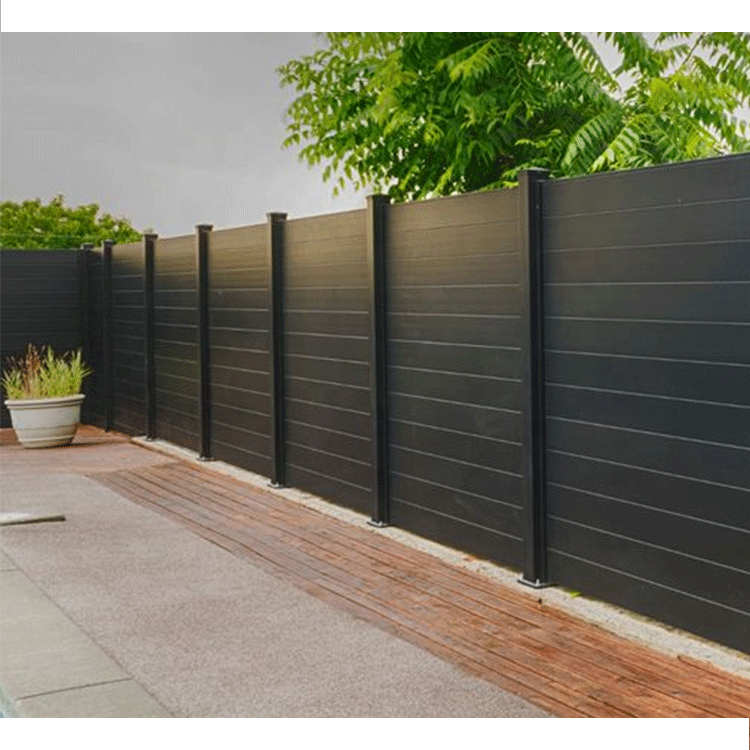 Privacy Fencing House  Modern design modular fence aluminum metal horizontal yard privacy slat fence