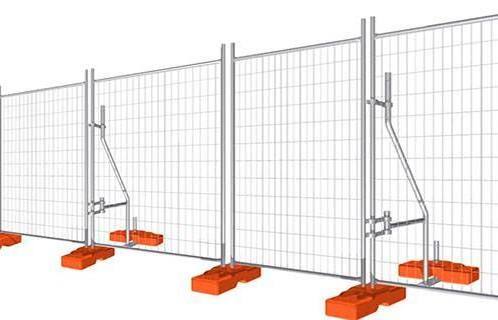 Galvanized Outdoor Portable Metal 6 feet * 10 feet Canada Style Base Construction Site Temporary Fence Panel