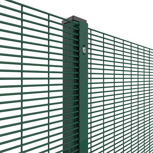 Customized easy to assemble high security fence clear view fence green anti-climb fence