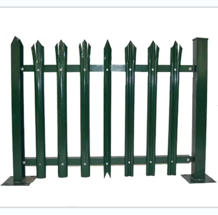 Palisade Fencing Galvanized D Section Pale Metal Steel Pvc Coated Outdoor Modern Wrought Iron Garden Fence Waterproof Post Box