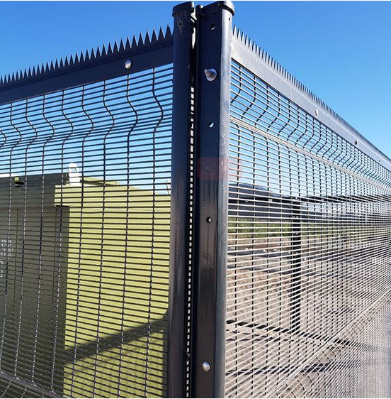 Customized easy to assemble high security fence clear view fence green anti-climb fence