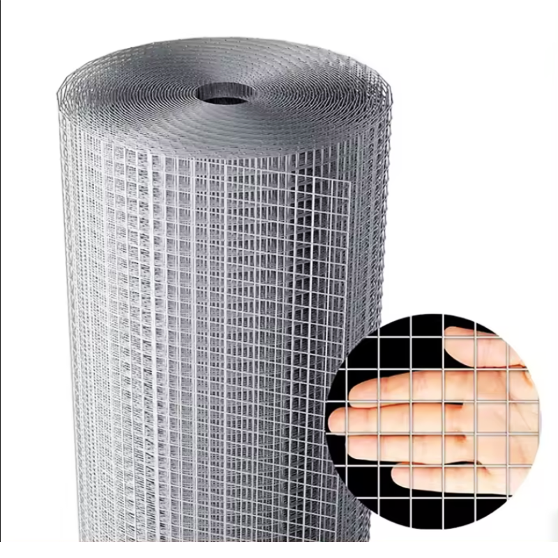 Custom 12 14 16 Gauge Electro Galvanized Weld Wire Mesh 1/2 Inch Welded Wire Mesh Roll For Garden