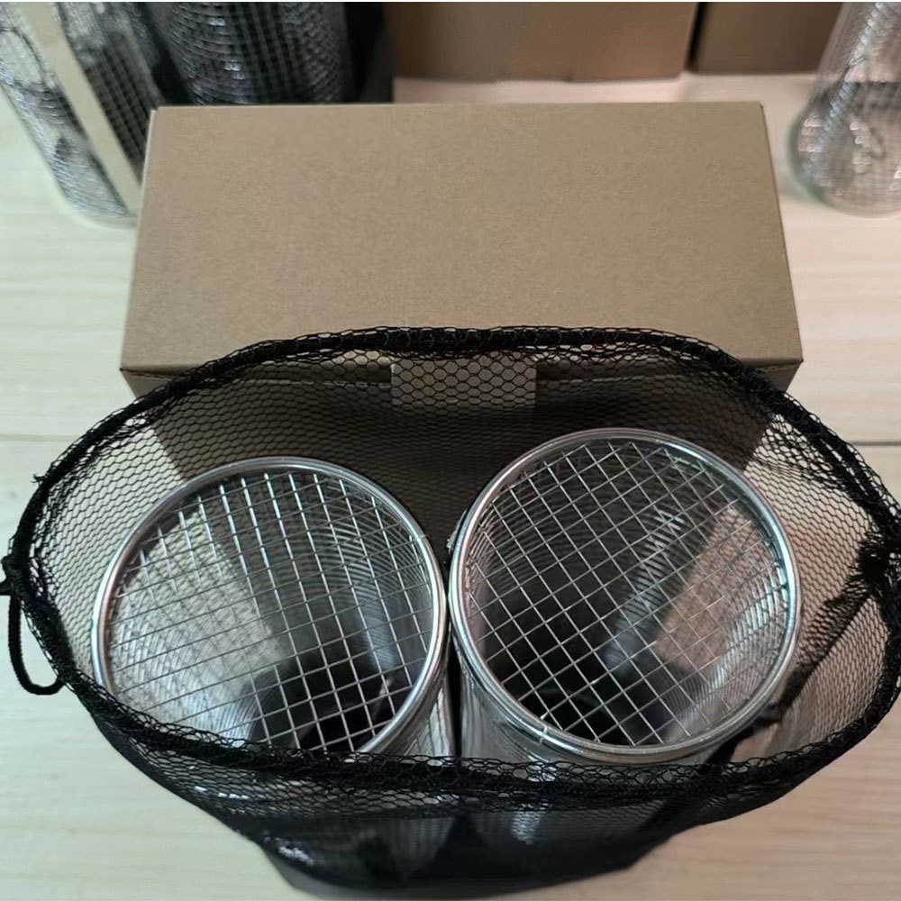 Stainless Steel Wire Mesh Net Bbq Rolling Grill Basket