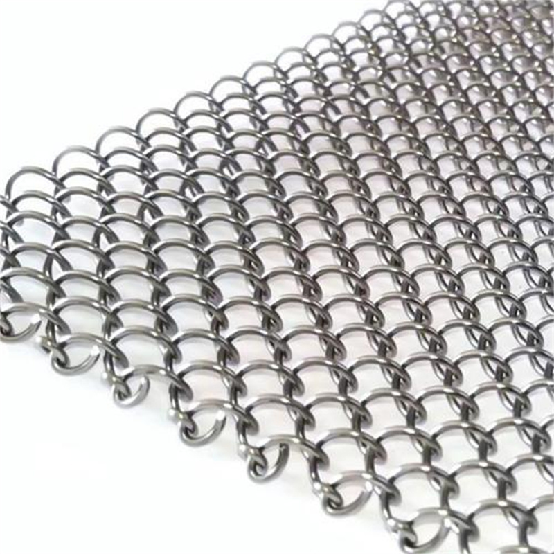 Flat bar stainless steel architectural woven mesh fabric