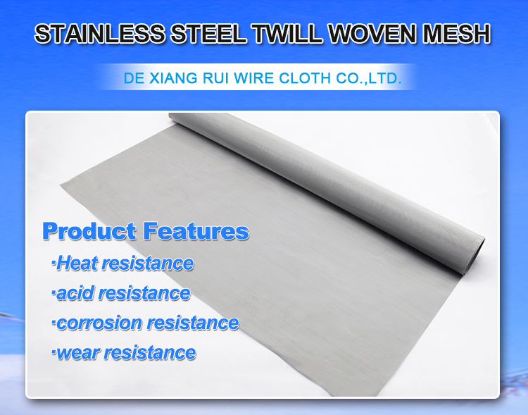 304 316 fine stainless steel woven wire mesh sieve micron screen net