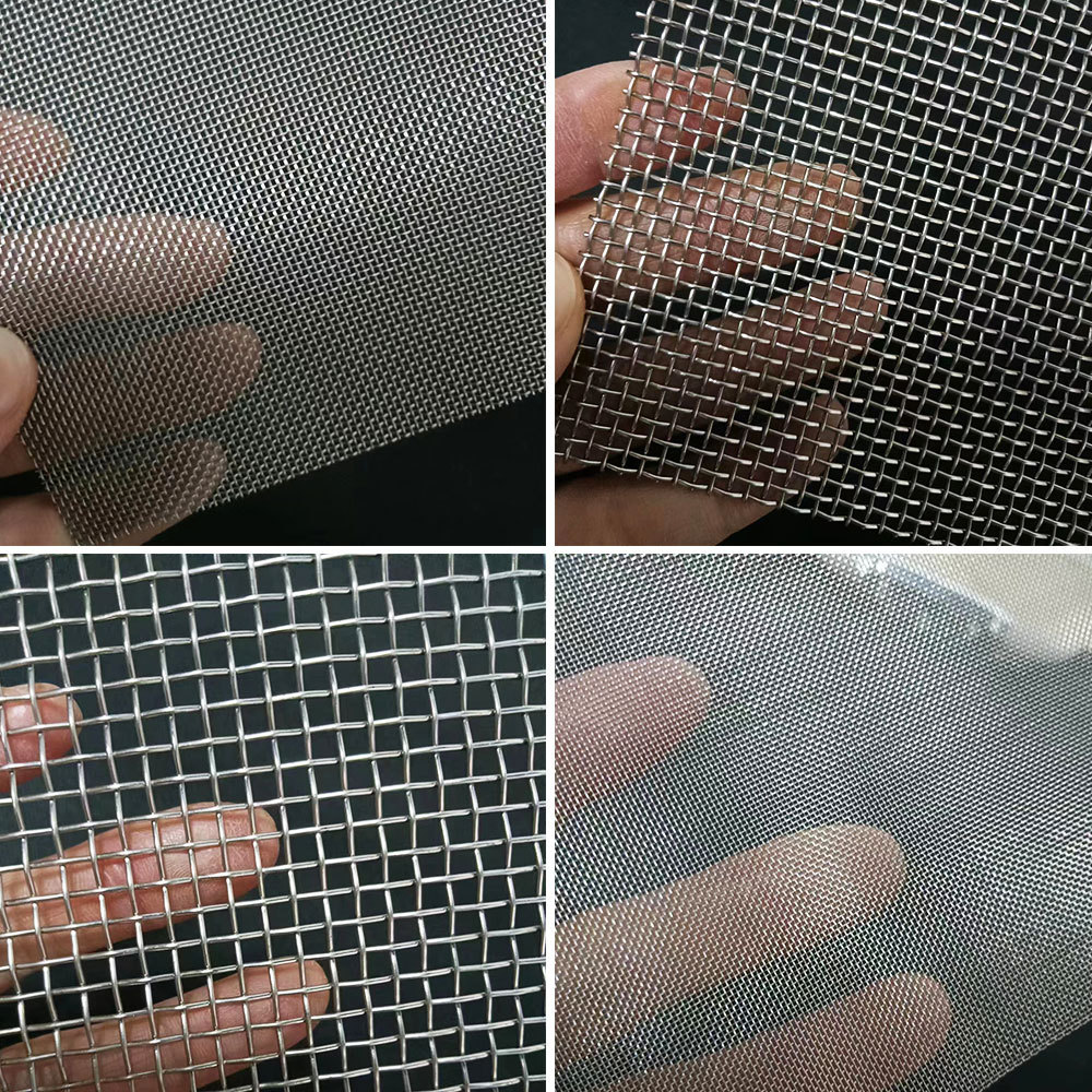 304 316 fine stainless steel woven wire mesh sieve micron screen net