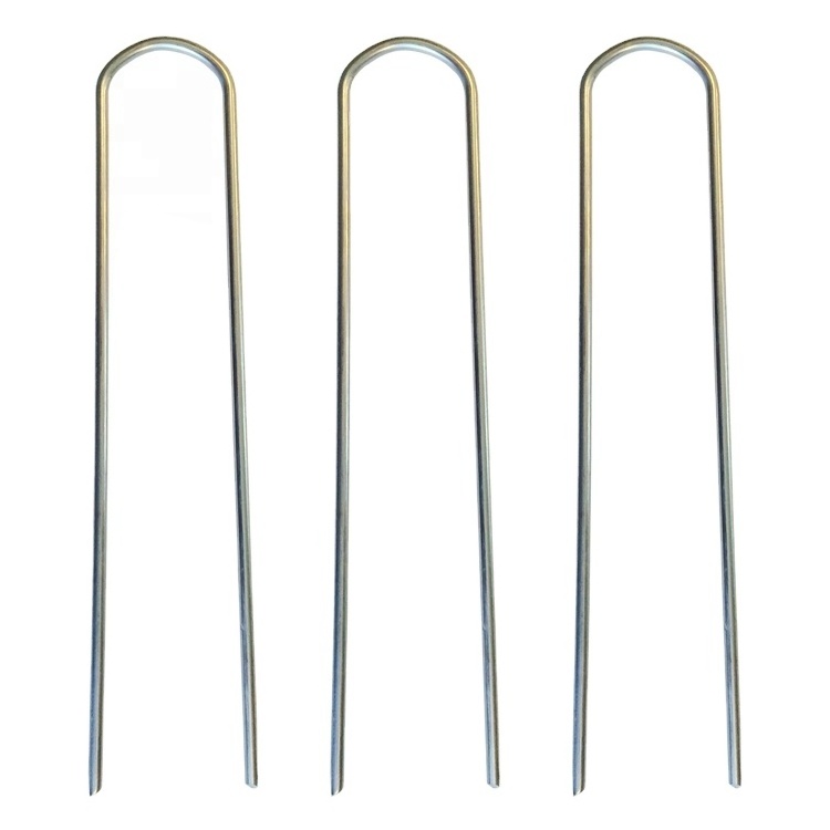 Green garden stable nails turf pins U pins turf nail for artificial grass Green garden stable nails turf pins U pins turf nail