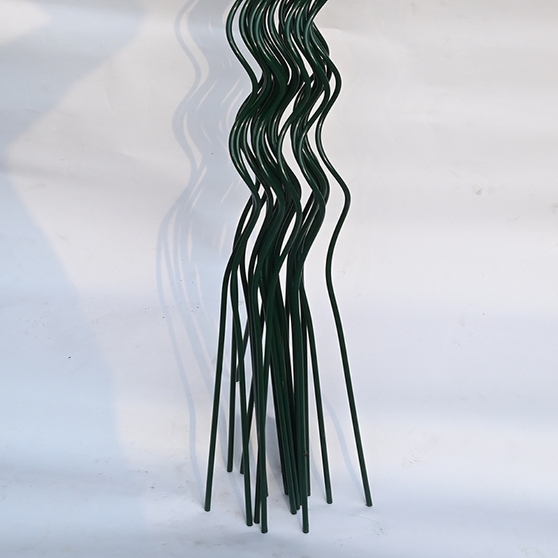 factory direct price pvc green Simple Plant Support Spiral Wire Tomato Spiral Stakes for sale