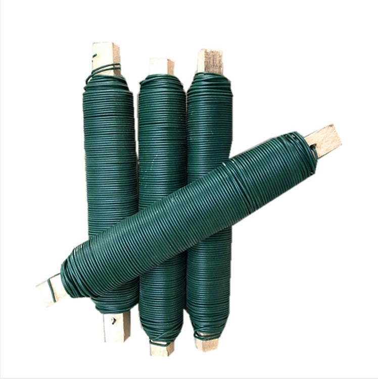 0.73mm*40m PE gardening florist wire craft wire on wooden stick/garden wire