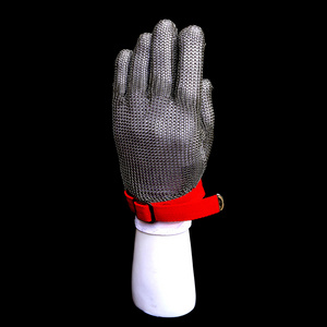 Anti microbacterial Cut Resistant F Safety Stainless Steel Wire Mesh Meat Cut Gloves