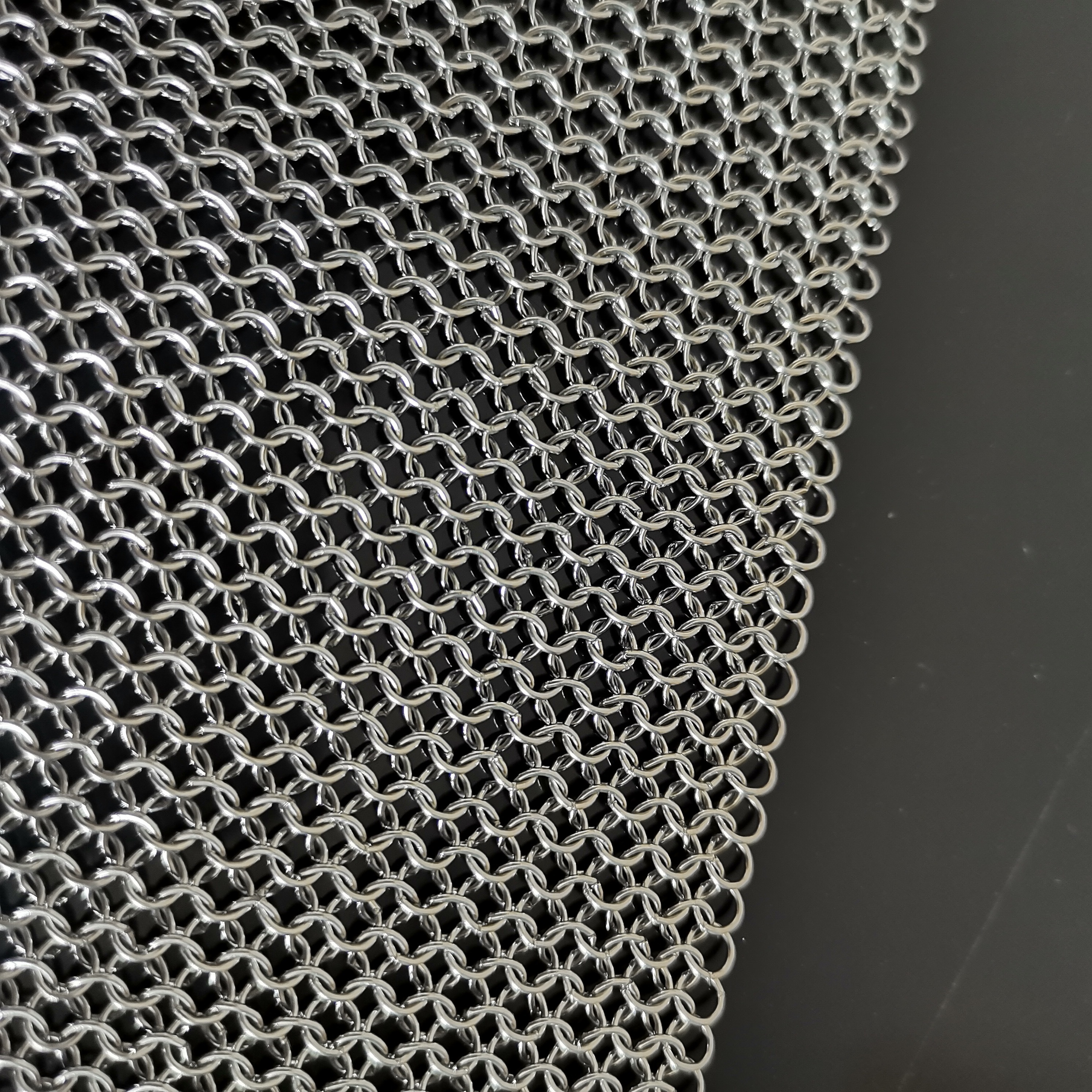 Building Metal Mesh Fabric Drapery Curtain Stainless Steel Chain Mail Ring Mesh For Architecture