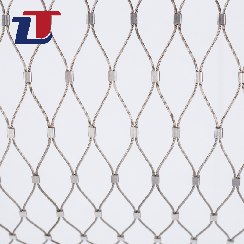 playground safety flexible stainless steel ferrule decorative rope invisible protection stadium fence mesh high altitude