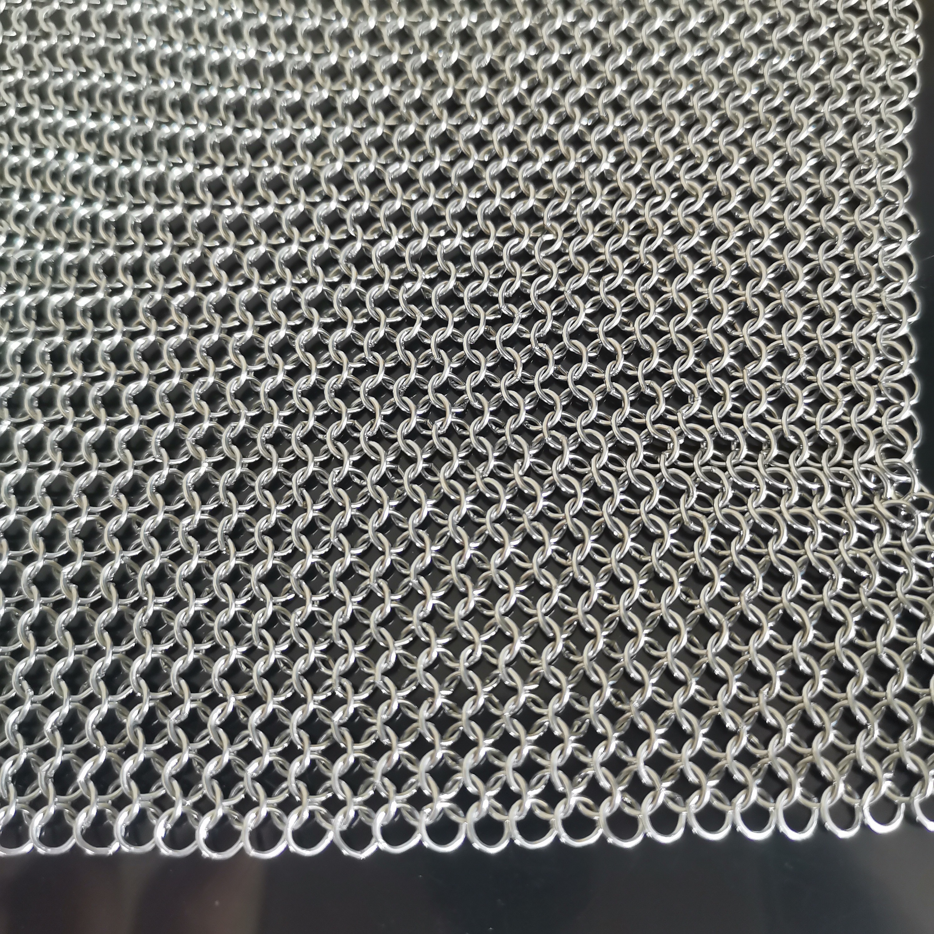 Building Metal Mesh Fabric Drapery Curtain Stainless Steel Chain Mail Ring Mesh For Architecture