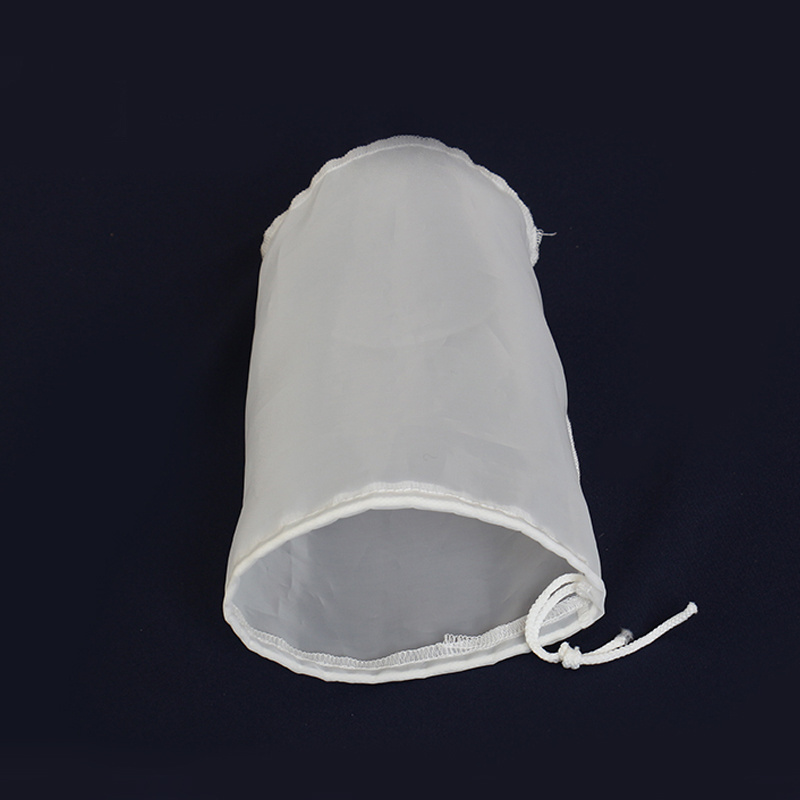 wholesale 100 300 600 micron nylon monofilament liquid mesh filter bag with plastic ring