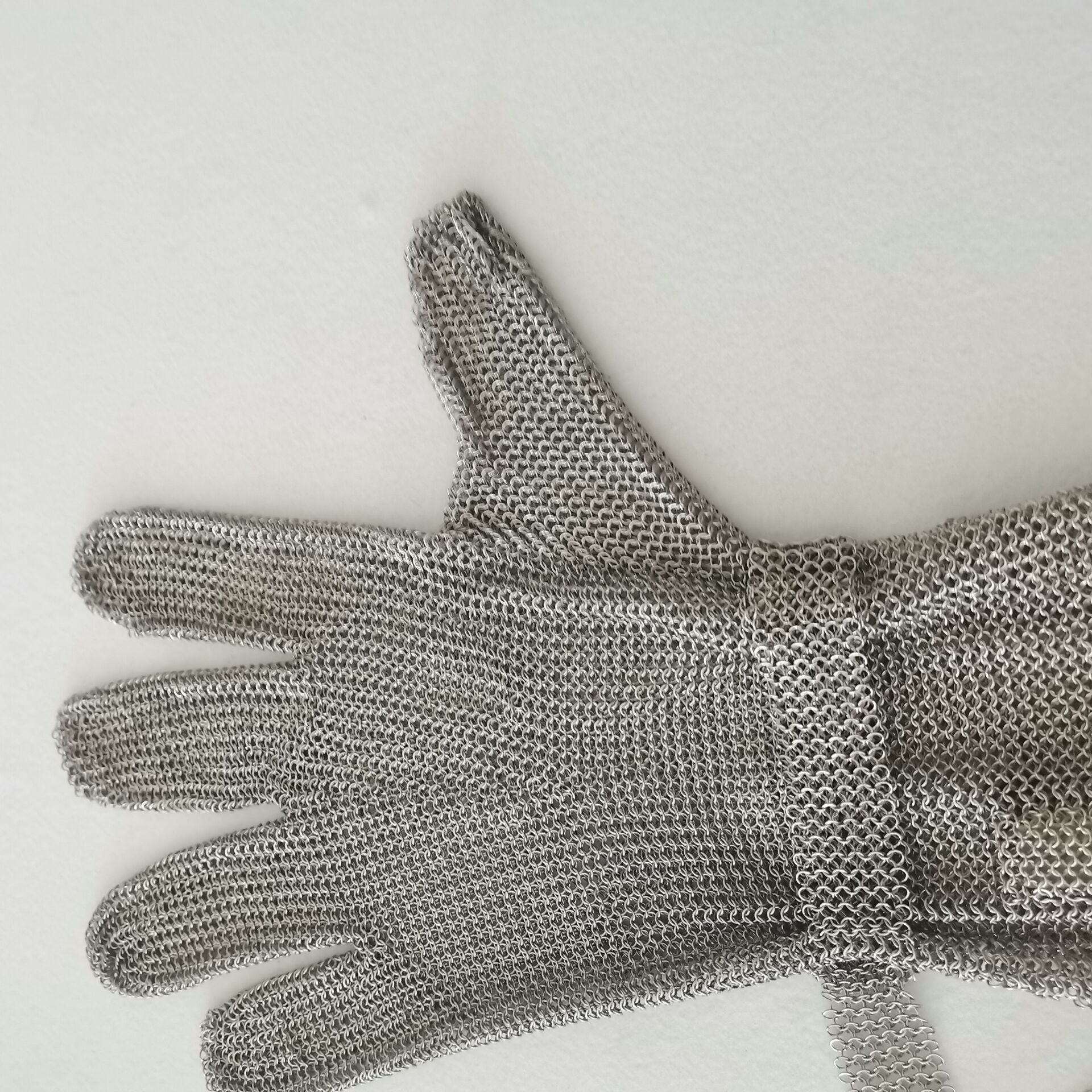 Food processing butcher 304 stainless steel razor wire mesh chain mail enforced cut resistant gloves in stock with good price