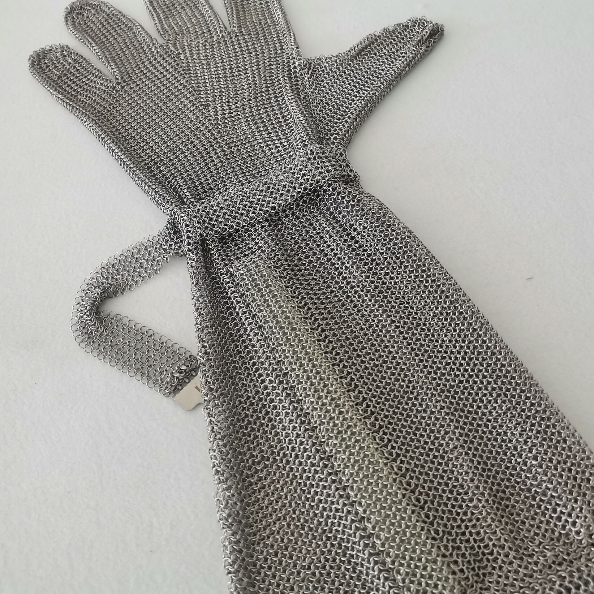 Food processing butcher 304 stainless steel razor wire mesh chain mail enforced cut resistant gloves in stock with good price