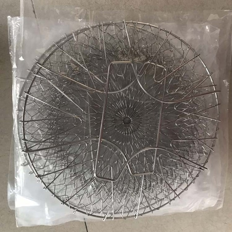 Foldable Stainless Steel 201 304 Deep Frying Wire Mesh Basket