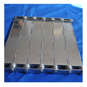 Industrial washing and drying food Customized Stainless Steel Perforated Chain link Chip Conveyor Hinged Scrap belts