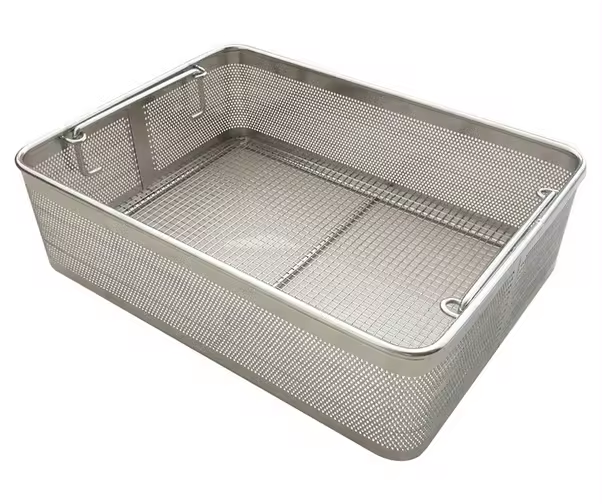 Customized 304 316 stainless steel wire mesh basket / sterilization mesh baskets / storage basket