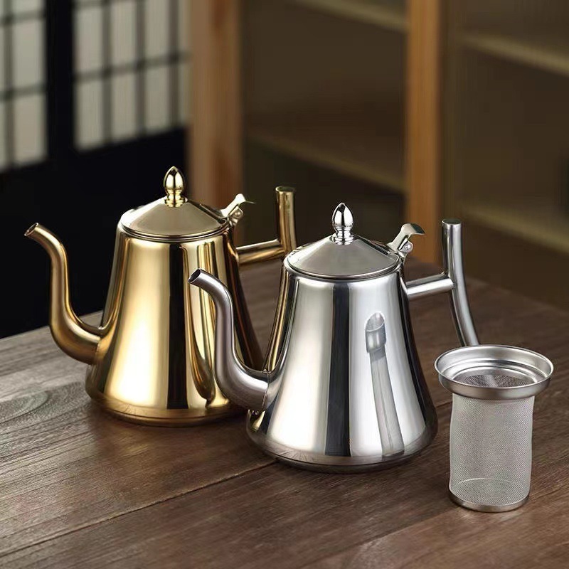 Stainless Steel Coffee Teapot Infuser Kettle Tea Pot Set