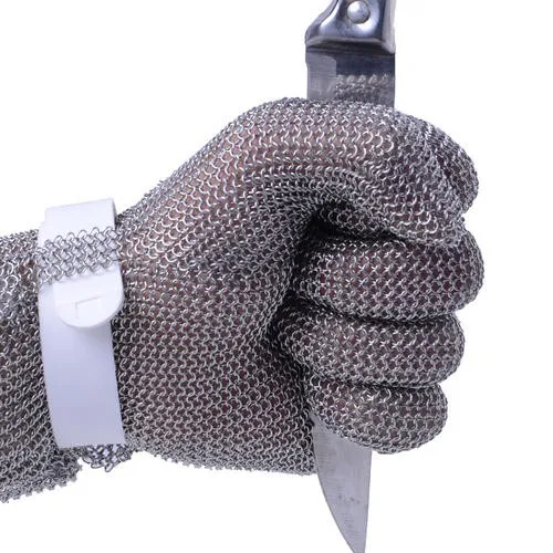 Food grade 316L Meat cutting chainmail gloves Wire mesh Butcher'se anti-cutting gloves/stainless steel ring gloves