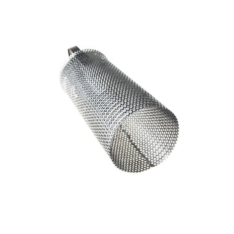 Customized 304 316 stainless steel wire mesh filter tube perforated plate cylinder pipe filter cartridge with micron fine screen