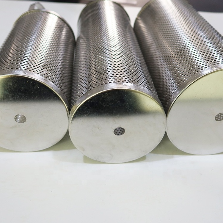 Customized stainless steel 304 316 punching filter tube perforated plate cylinder pipe stainless steel punched cartridge filter