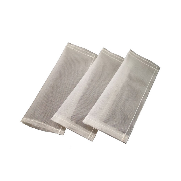 Custom Different Micron Nylon Filter Mesh Bags Ultrasonic Welding Double Fold Stitching Liquid Filter Bag