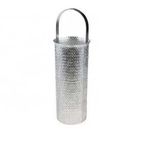 Customized 304 316 stainless steel wire mesh filter tube perforated plate cylinder pipe filter cartridge with micron fine screen