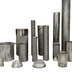 Stainless Steel Mesh Screen Filter Perforated Pipe/Tube Wire Mesh Filters Cylinder Perforated cylindrical filter tube