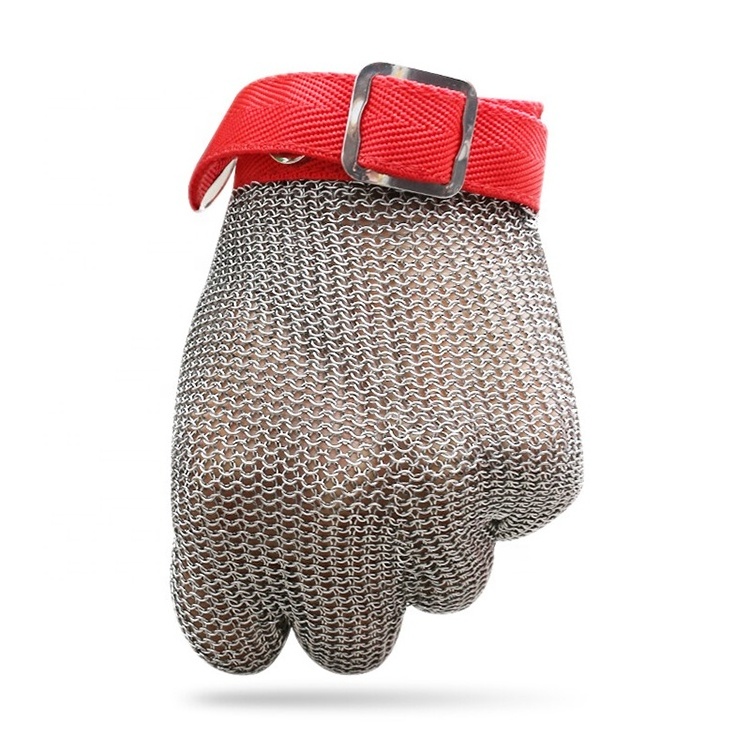 Cut Resistant Chain mail Gloves Ring Mesh Stainless Steel 304 Ring Wire Metal Mesh Butcher Work Safety Gloves for Cutting Meat