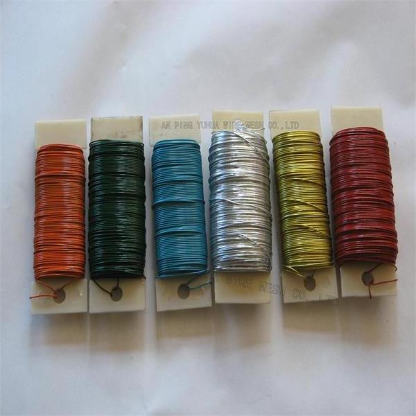 Hebei Hot Sale Manufacturers supply wood/plastic stick Colorful metal wire / lacquer that bake craft wire